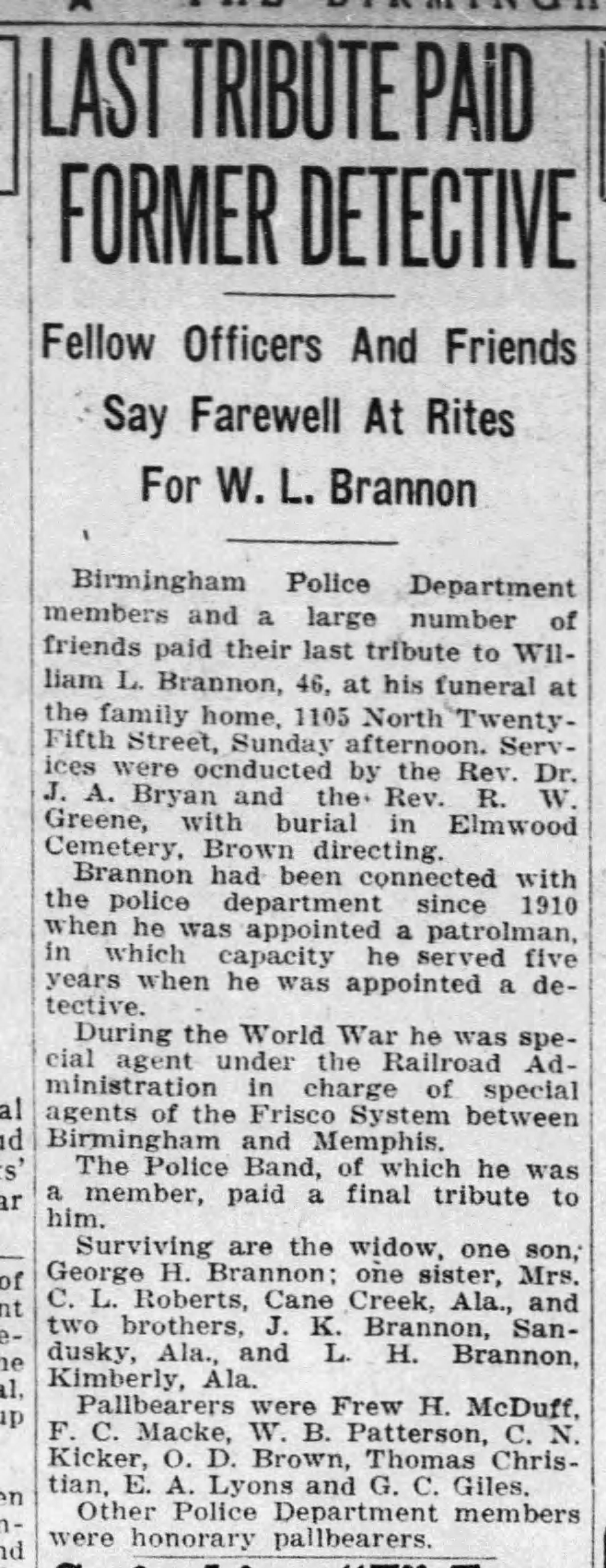 William L. Brannon obituary